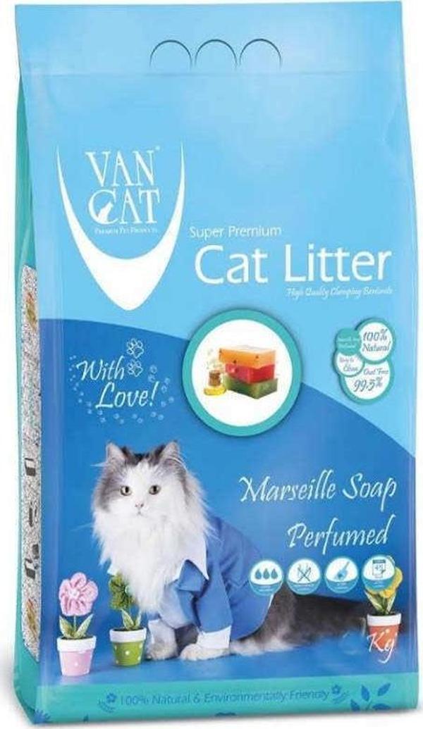 VanCat Marsılya Sabunlu Bentonit Kedi Kumu İnce Taneli 5 Kg - Image 1