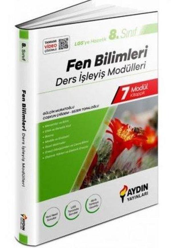 8. Sınıf  Fen Bilimleri Ders İşleyiş Modülleri - Aydın Yayınları-Eğitim - Image 1
