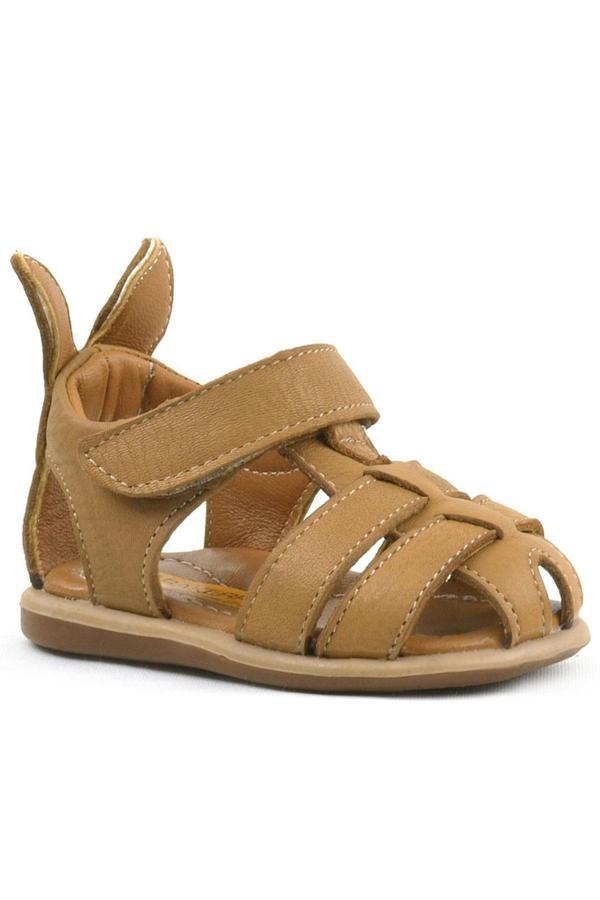 Rakerplus Bunny Hakiki Deri Taba Cırtlı Bebek Sandalet - Image 1