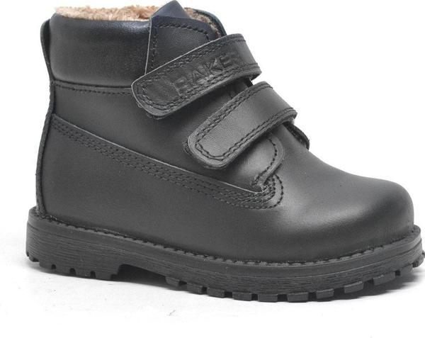 Rakerplus Neson Hakiki Deri Siyah Kürklü Cırtlı Unisex Bebek Bot - Image 1