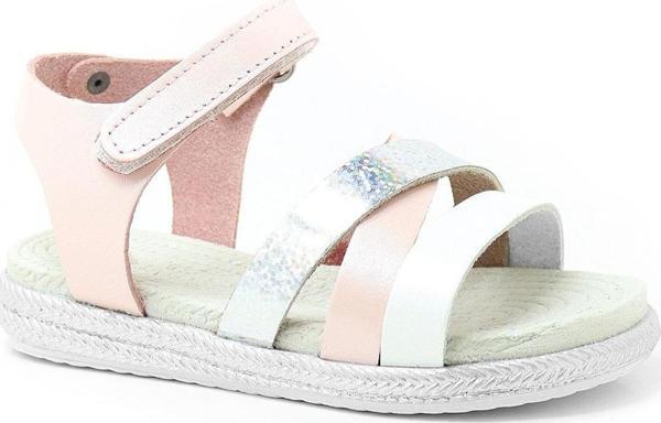 Artico Alexia Hakiki Deri Vaketa Pembe Kız Bebek Sandalet - Image 1