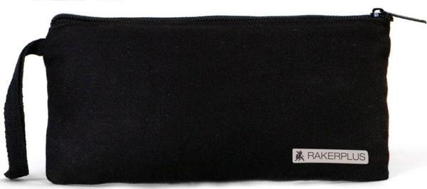 Rakerplus Siyah 21x10 cm Fermuarlı Gabardin Kumaş Kalemlik - Image 1