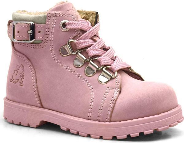 Rakerplus Griffon Hakiki Deri Pembe Fermuarlı Kışlık Kız Bebek Bot - Image 1