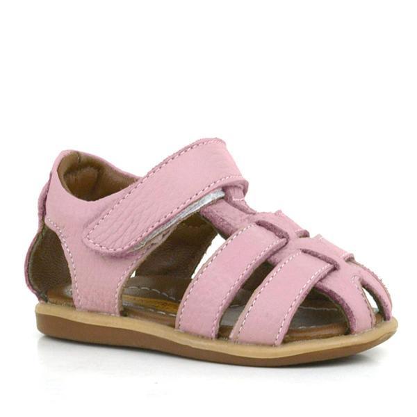 Rakerplus Hakiki Deri Pembe Yumuşak Bebek Sandalet Ayakkabı - Image 1
