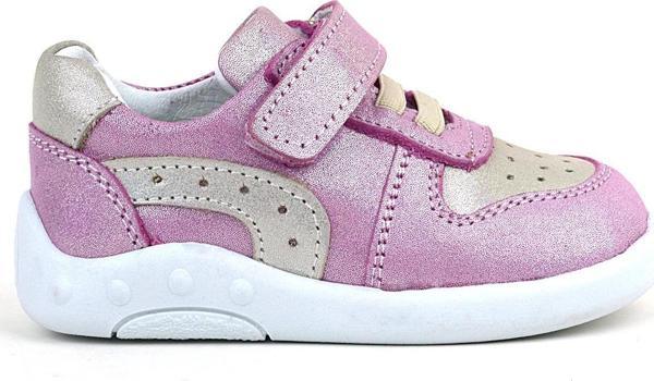 Rakerplus Hakiki Deri Anatomik Pembe Simli Bebek Spor Ayakkabı - Image 1