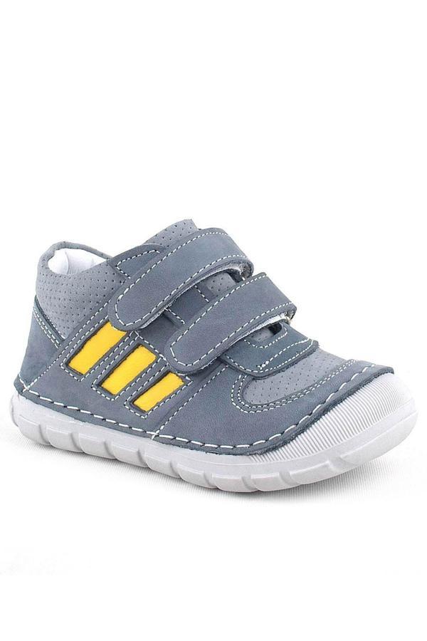 Rakerplus Grizzy Hakiki Deri Gri İlk Adım Unisex Bebek Ayakkabısı - Image 1