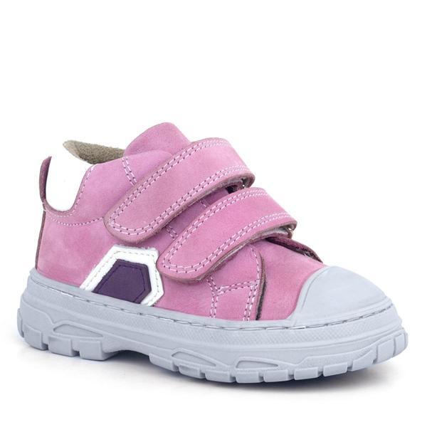 Rakerplus Tails Hakiki Deri Pembe Cırtlı Çocuk Spor Bot - Image 1