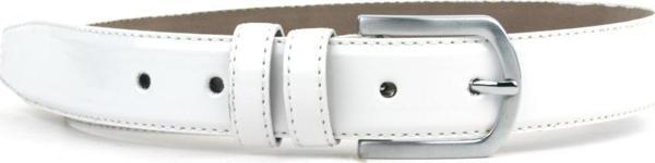 Rakerplus Beyaz Rugan 3,5 cm  (85-110cm) Erkek Çocuk Klasik Kemer - Image 1