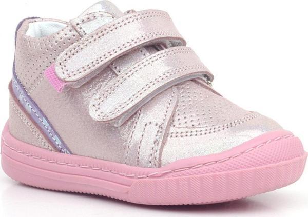 Rakerplus Raya Hakiki Deri Pembe Mor Simli Cırtlı Kız Bebek Bot - Image 1