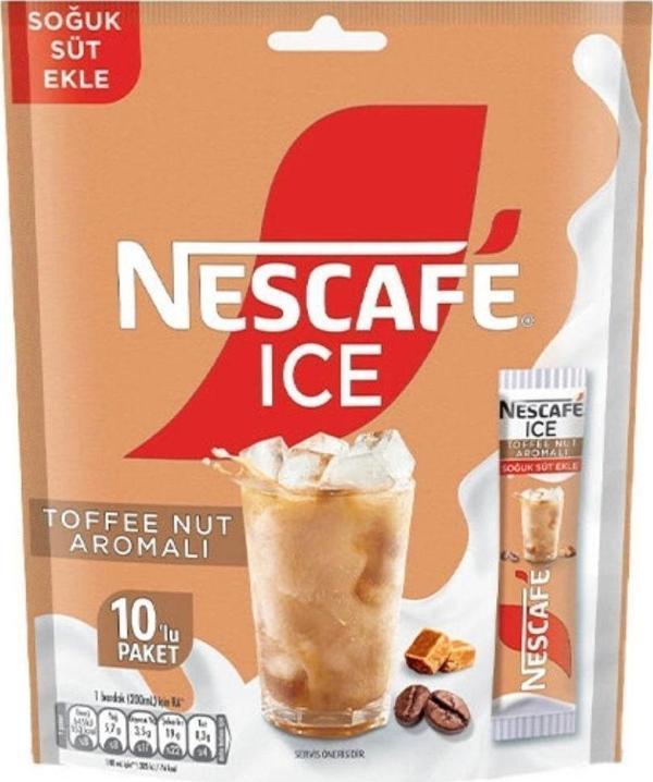 NESCAFE ICE Toffee Nut Aromalı Çözünebilir Kahve 10,5g 10'lu Paket - Image 1
