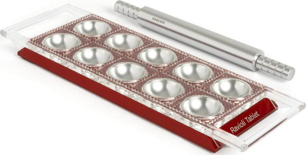 Marcato Design Ravioli Tablet Çıkarılabilir 10 Hazneli Ravioli Kalıbı Kırmızı Renk - Image 1