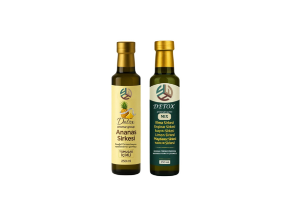 Promar Ananas Sirkesi Doğal Fermantasyon Pineapple Vinegar 250 ML+MİX DETOX SİRKESİ 250 ML - Image 1