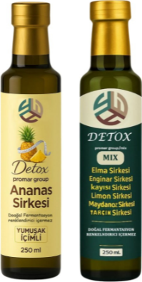 Promar Ananas Sirkesi Doğal Fermantasyon Pineapple Vinegar 250 ML+MİX DETOX SİRKESİ 250 ML - Image 1