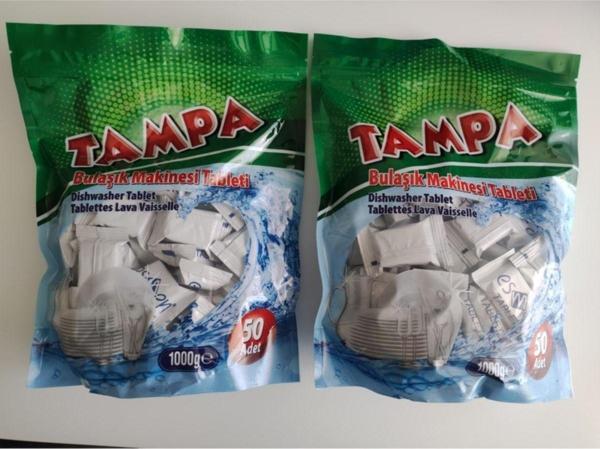 Tampa Bulaşık Makinesi Tableti 100'Lü 2X 50 Tablet - Dishwasher Tablet - Image 1