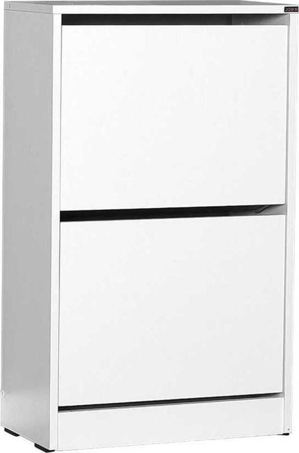 Adore Mobilya Flat Duo 2 Katlı Ayakkabılık Dolabı - Beyaz - Image 1
