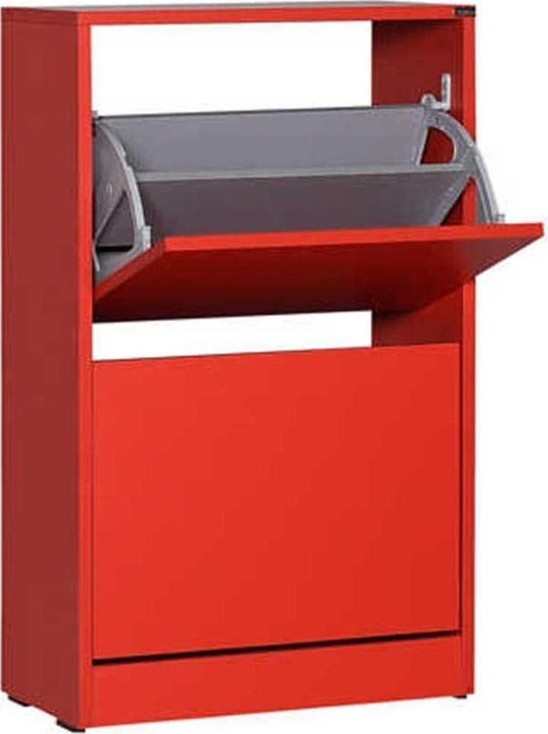 Adore Mobilya Flat Duo 2 Katlı Ayakkabılık-kırmızı 51x84x26 Cm (gxyxd) - Image 1