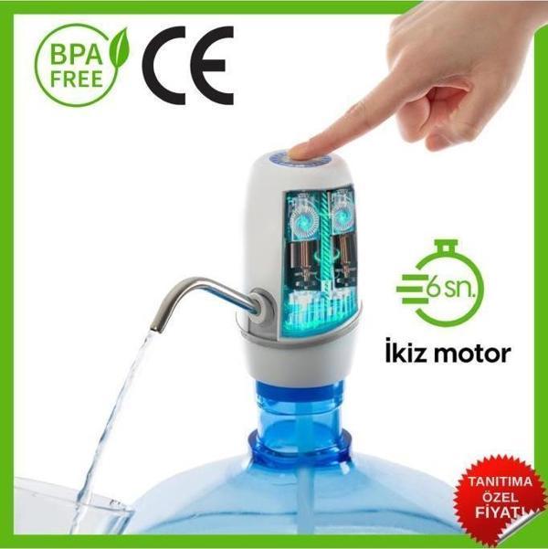Vayomy Damacana Su Pompası 8W ÇİFT Motorlu Şarjlı Otomatik Hızlı Dolum (BPA IÇERMEZ ,CE BELGELİDİR) - Image 1