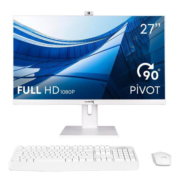 Turbox TAx1168 Intel Core i5 8400 8GB DDR4 Ram 256GB M.2 NVMe SSD 27 inç FHD Beyaz All In One PC - Image 1