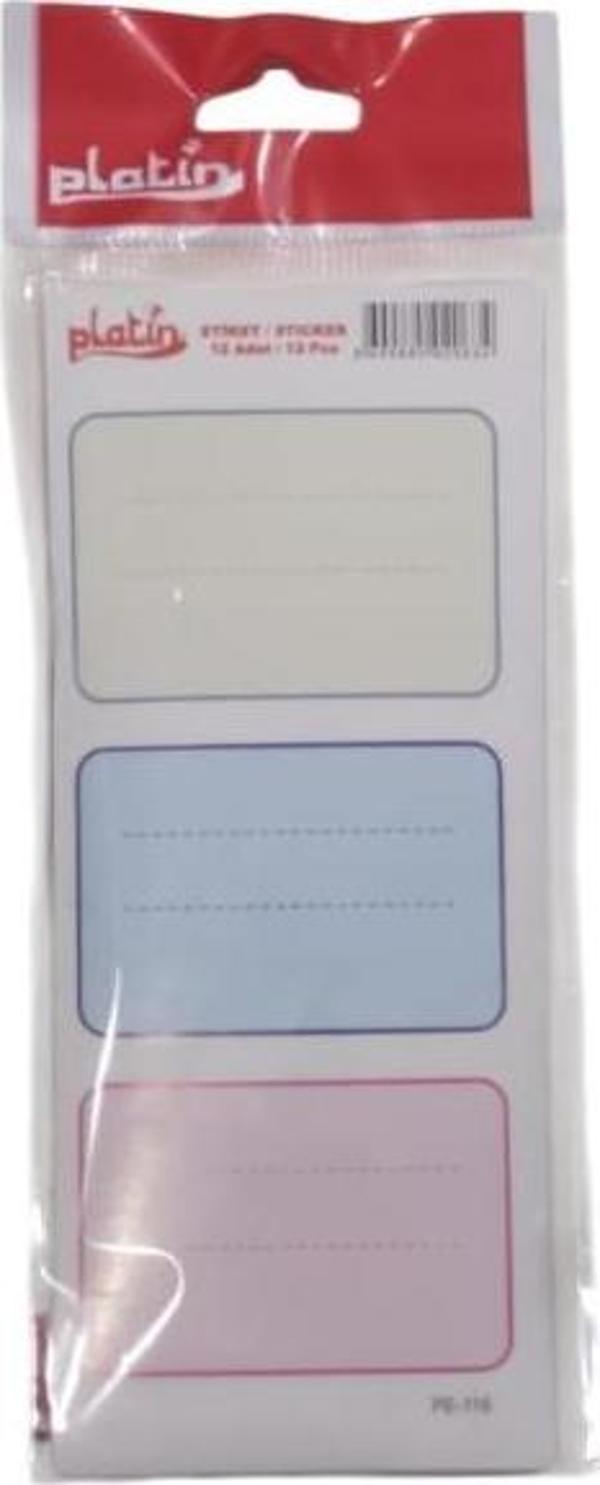 Platin Okul-Ofis Etiketi 8,5 X 19,20 Mm 10 Lu Pe-116 (1 Paket 10 Adet) - Image 1