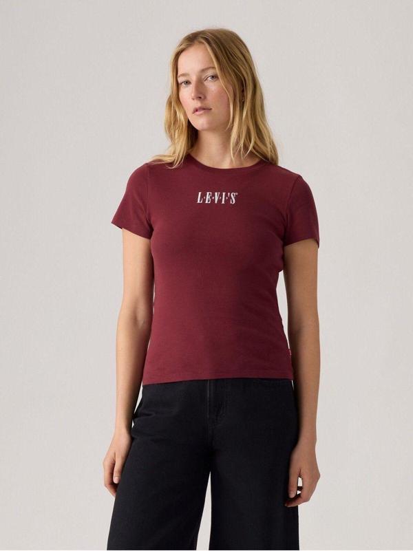 Levi's Kadın Regular Bisiklet Yaka Kırmızı T-shirt - 001MY-0006 - Image 1