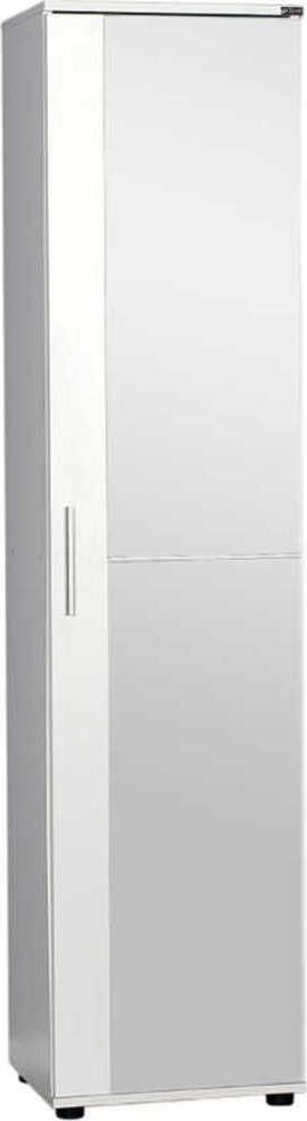 Adore Mobilya Porto 10 Raflı Tek Kapaklı Aynalı Ayakkabılık-mat Beyaz 45x187x36 Cm (gxyxd) - Image 1