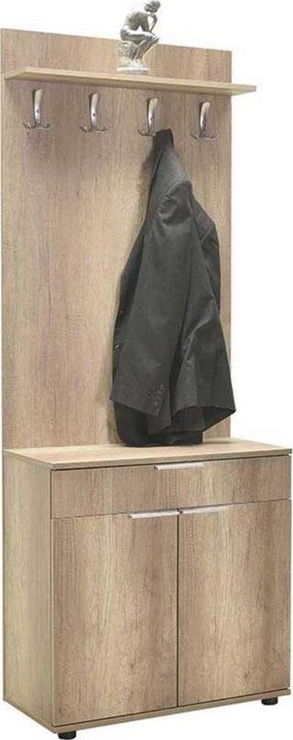 Adore Mobilya Porto 2 Kapaklı Çekmeceli Portmanto Ve Ayakkabılık-açık Ceviz(tori) 73x187x36 Cm (gxyxd) - Image 1