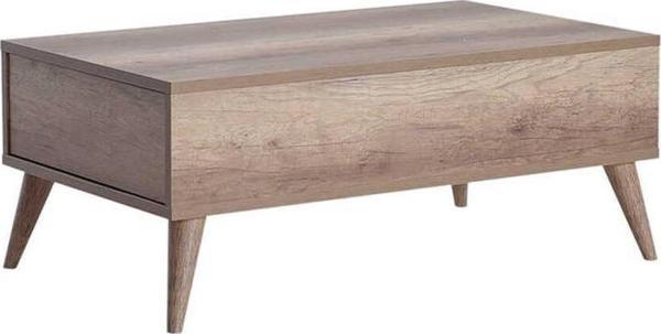 Adore Mobilya Retro Dikdörtgen Orta Sehpa - Açık Ceviz (tori) 110x45x65 Cm (gxyxd) - Image 1