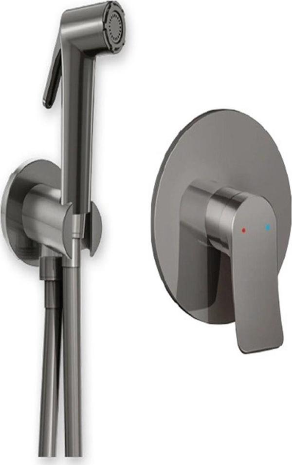 VALTEMO VALERO ROUND ANKASTRE SHUT-OFF BATARYA SETİ (ANTRASİT GRİ) - Image 1