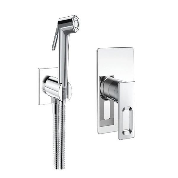 VALTEMO QUATRO SQUARE ANKASTRE SHUT-OFF BATARYA SETİ (KROM) - Image 1