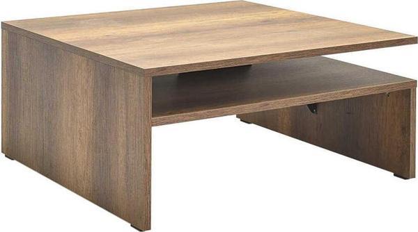 Adore Mobilya Level Kare Orta Sehpa - Koyu Ceviz (oslo Ceviz) 90x42x90 Cm (gxyxd) - Image 1