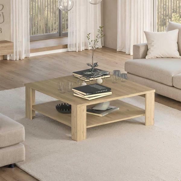 New Line Kare Orta Sehpa - Florida Meşe 90x42x90 cm - Image 1