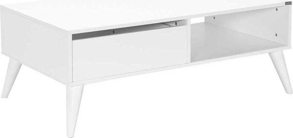 Adore Mobilya Step Dikdörtgen Orta Sehpa - Mat Lake Beyaz 110x42x65 Cm (gxyxd) - Image 1