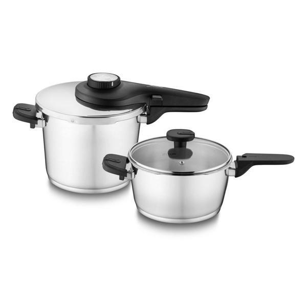 Jumbo 1000245471001 Prime Master 4 + 6L Çelik 2 Parça Düdüklü Tencere Seti - Image 1