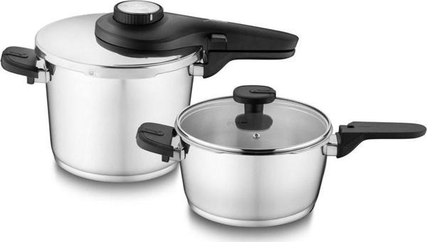 Jumbo 1000245471001 Prime Master 4 + 6L Çelik 2 Parça Düdüklü Tencere Seti - Image 1