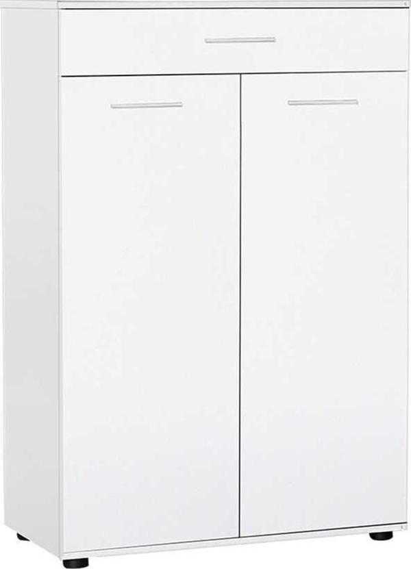 Adore Mobilya Trendline Kapaklı Çekmeceli Çok Amaçlı Dolap - Mat Beyaz 73x108x35 Cm (gxyxd) - Image 1
