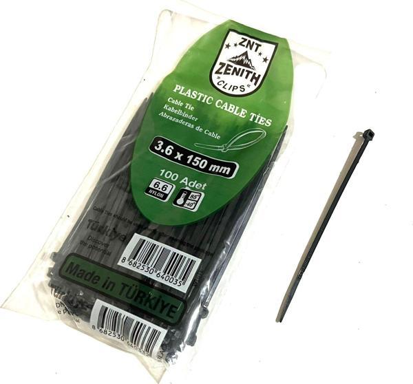 CIRT 3,5 MM X 150MM KABLO BAĞI İTHAL SİYAH 1 PAKET = 100 ADET UNIVERSAL cc - Image 1