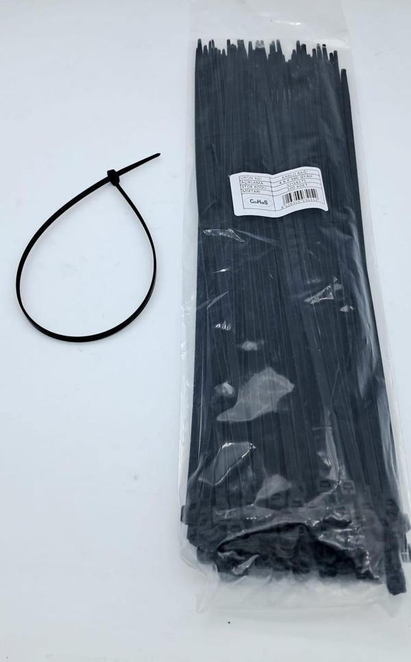 CIRT 4,8 MM X 400 MM KABLO BAĞI İTHAL SİYAH 1 PAKET = 100 ADET UNIVERSAL cc - Image 1