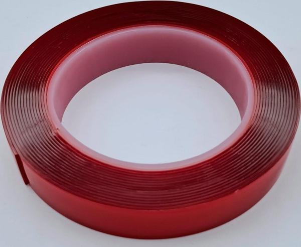 ÇİFT TARAFLI BANT 20MM 5MT KIRMIZI ŞEFFAF UNIVERSAL cc - Image 1