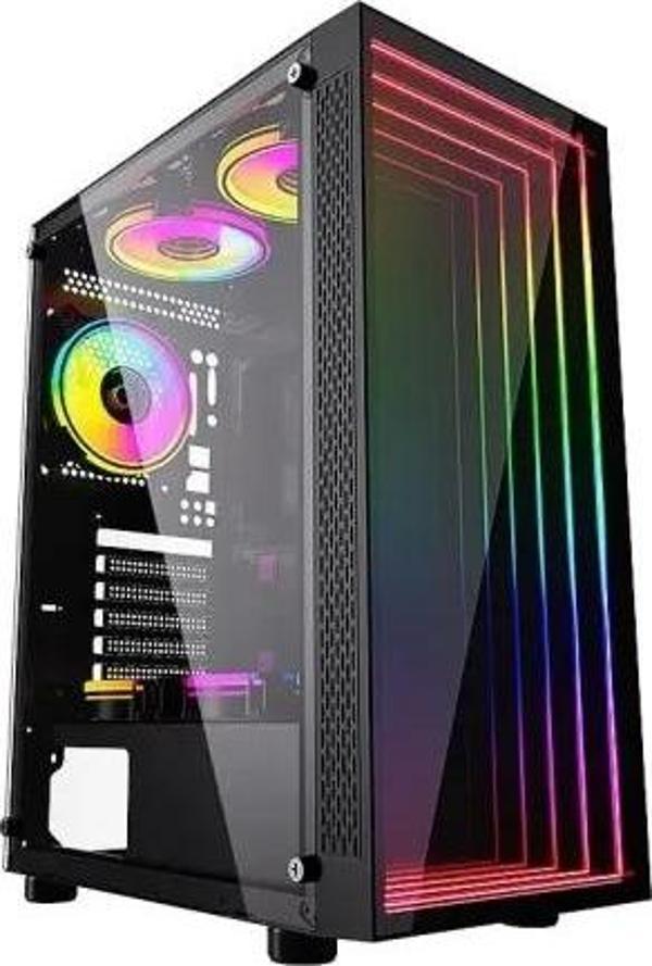 Bgears Special Optical Illusion ARGB Front Panel Gaming PC ATX Case - Image 1