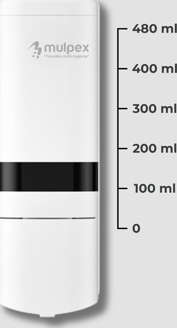 Mulpex 480 ml Beyaz Duvara Monte Sıvı Sabun Dispenseri | Premium Kalite ABS Gövde, Anahtarlı, Şık ve Güvenli - Image 1