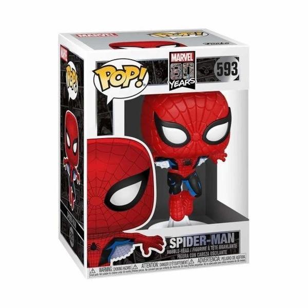 Eğlenceli Pop! Marvel 80th - İlk Görünüm Örümcek Adam Figürü - Image 1