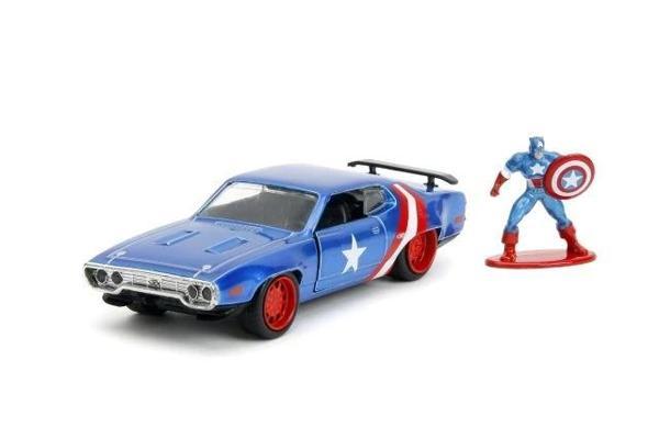 Jada Toys Marvel Avengers 1:32 1972 Plymouth GTX Döküm Araba - Image 1