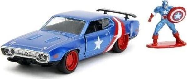 Jada Toys Marvel Avengers 1:32 1972 Plymouth GTX Döküm Araba - Image 1