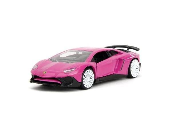 Jada Toys Pembe Fişler 1:32 Lamborghini Aventador Döküm Araba - Image 1