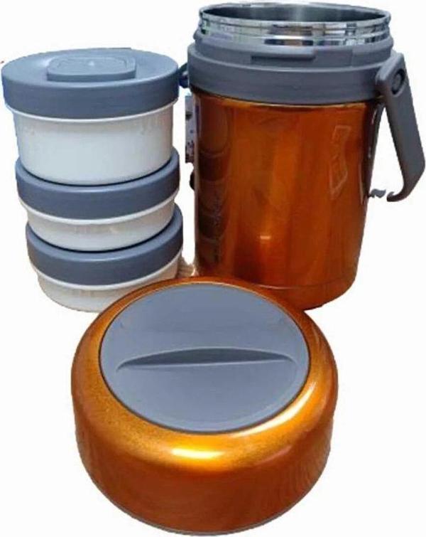 1.9 Lt Paslanmaz Çelik Yemek Termosu 3 Katlı Sızdırmaz Sefer Tası - Image 1