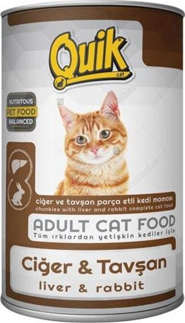 Quik Kedi 415 gr Ciğer Tavşanlı Konserve  - Image 1