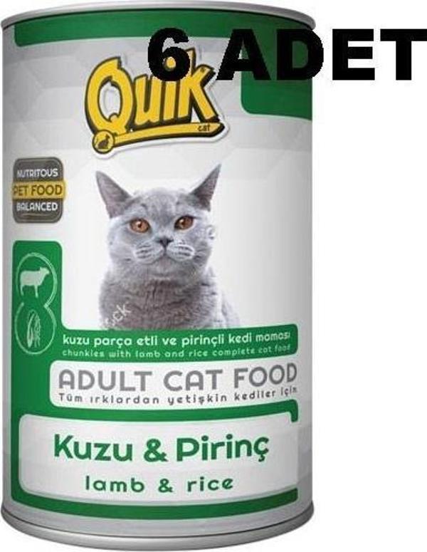 Quik Kedi 6 Adet 415 gr Kuzu Etli-Pirinç Konserve  - Image 1