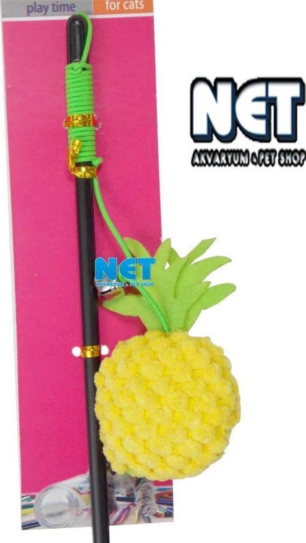 Eastland Kedi Oltası Ananas Kraftlı Kedi otlu 48cm 48 cm sap uzunluğu ve 52 cm lik olta ucunda - Image 1