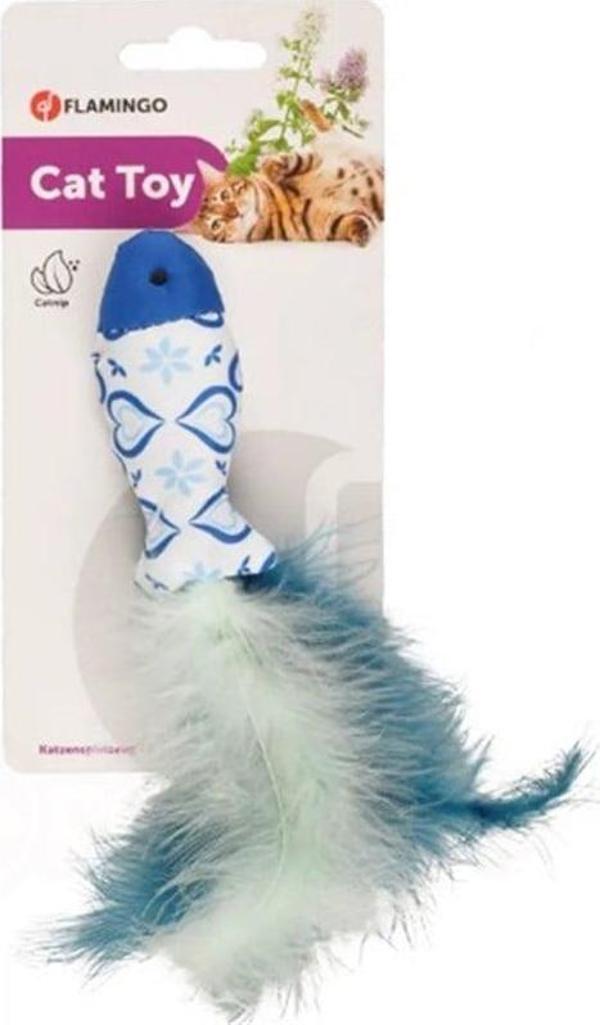 Flamingo MAVİ TÜYLÜ BALIK KEDİ OYUNCAK  - Image 1