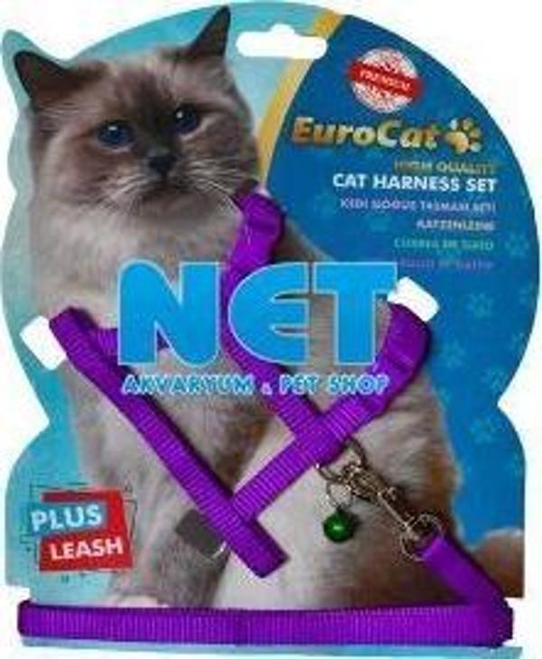 Eurocat Kedi Göğüs Tasması Düz Mor  - Image 1